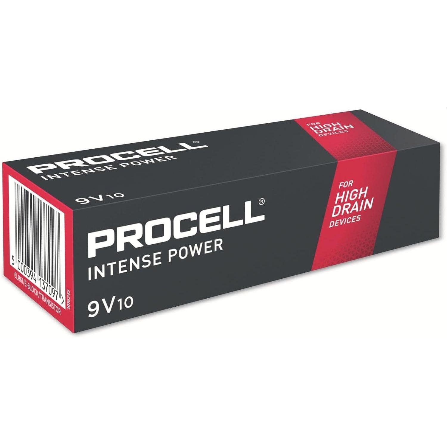 Duracell Procell Intense Battery 9v Alkaline Bx10