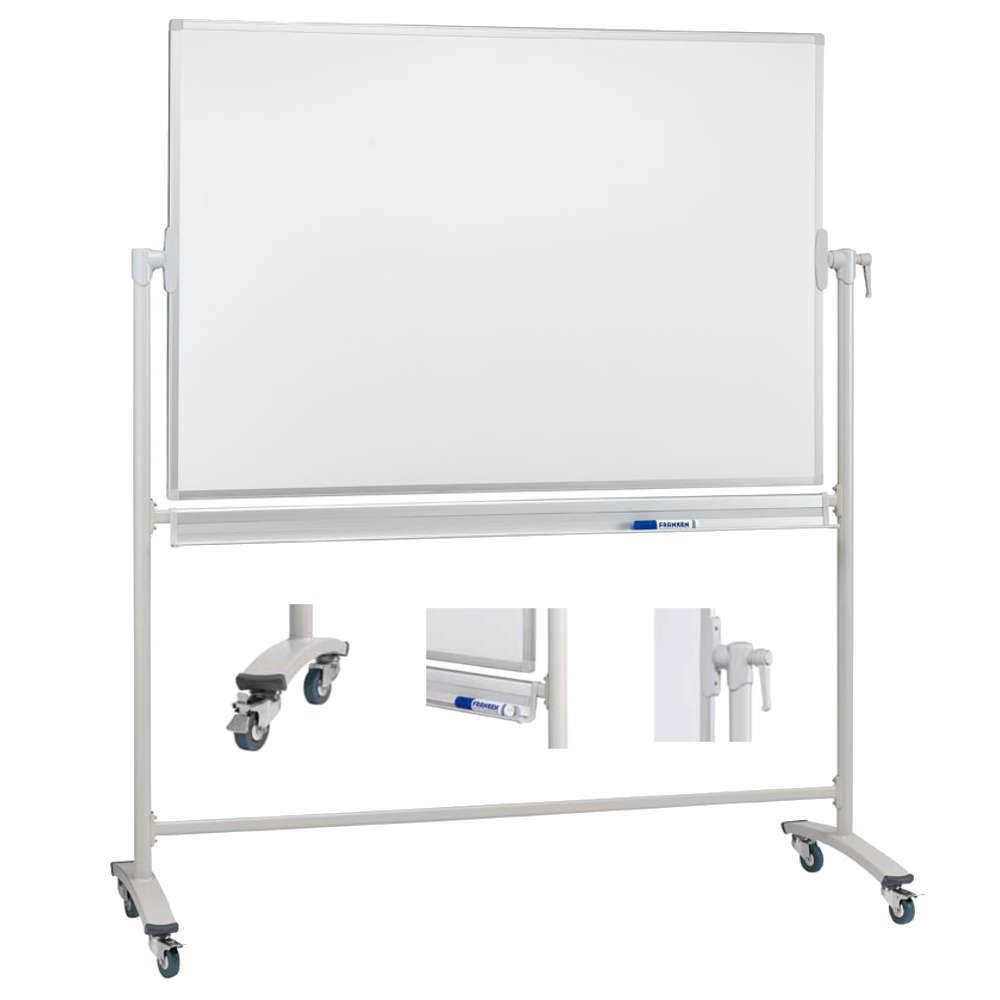 Mobile Rev Whiteboard Magnetic Steel 120x90cm