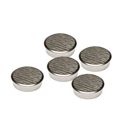 Chrome Magnet round 22mm Pk5