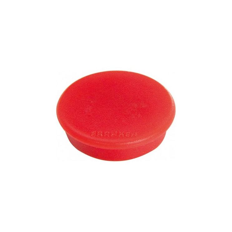 Magnet round 13 mm red Pk10
