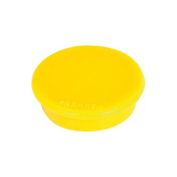Magnet round 38mm yellow Pk10