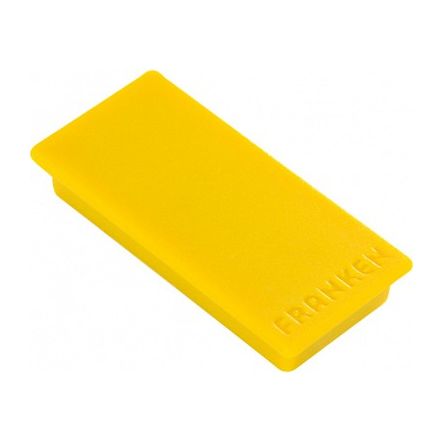 Magnet rectangle 23x50mm yel Pk10