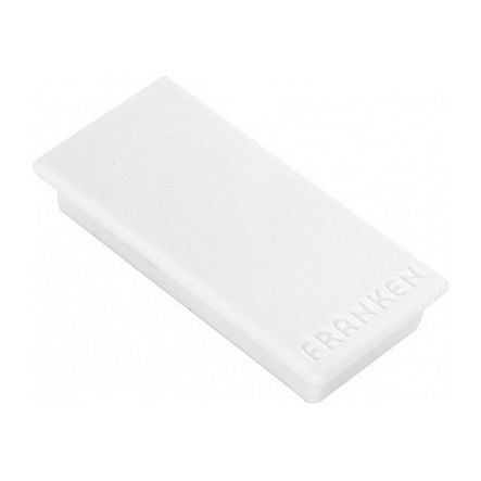 Magnet rectangle 23x50mm white Pk10