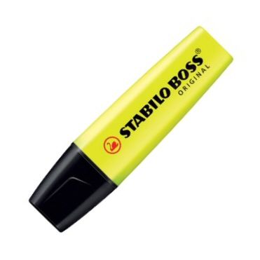 Boss Org Highlighter Yellow Bx10