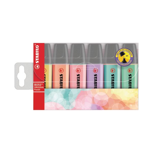 Boss Pastel Highlighter Ast Pk6