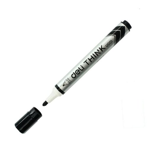 Deli Think Whiteboard Marker Bullet Black Bx12