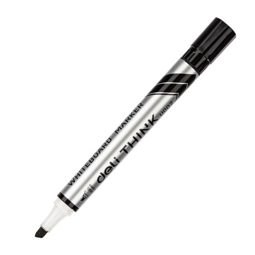 Deli Think Whiteboard Marker Ch Black Bx12