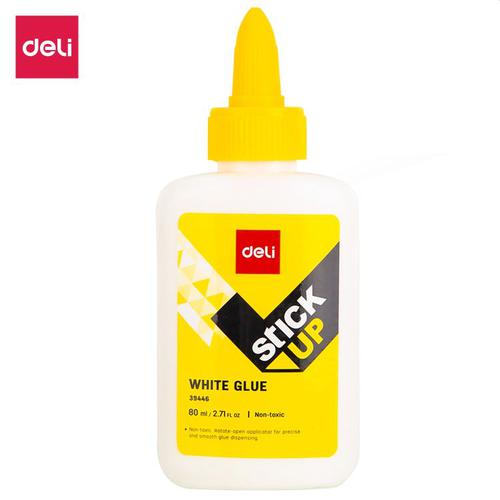 Deli White Pva Glue Washable 80ml Pk12 - 105-1252