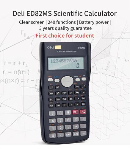 Deli Ed82 Scientific Calculator 10+2 240F - 105-5356