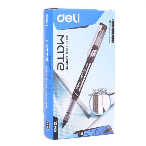 Deli Mate Rollerball Pen 0.5mm Blk Bx12 - 105-6108