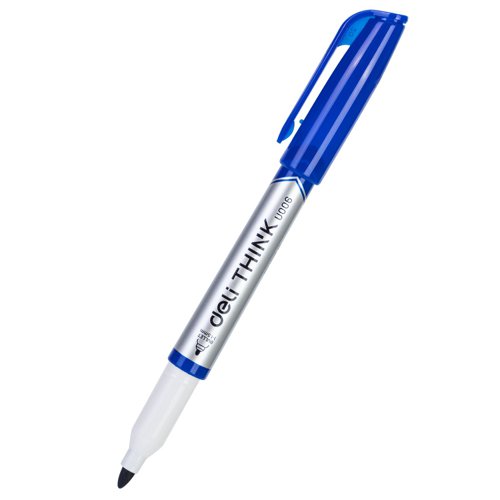 Deli Think Whiteboard Pen Blue Bx12