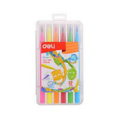 Deli Color Emotion Felt Pen 12S Pp Box - 108-1156