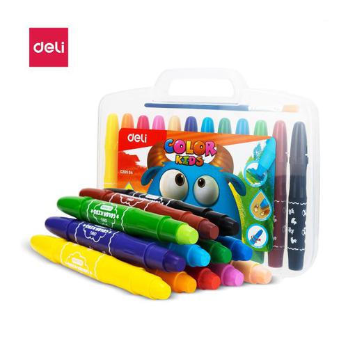Deli Smooth Gel Crayons 12 Cols