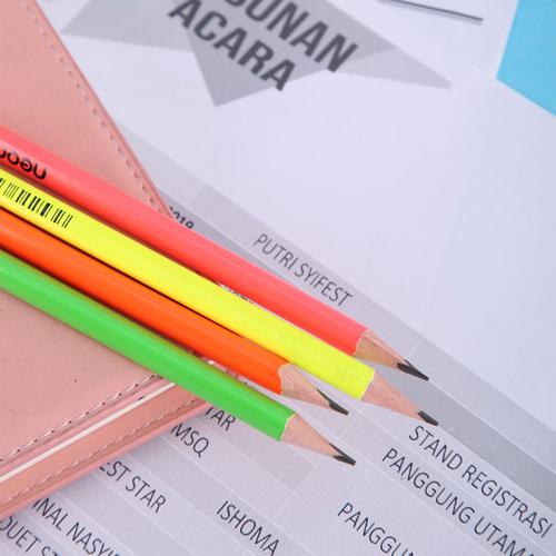 Neon Graphite Pencil With Eraser Pk12 - 108-6088