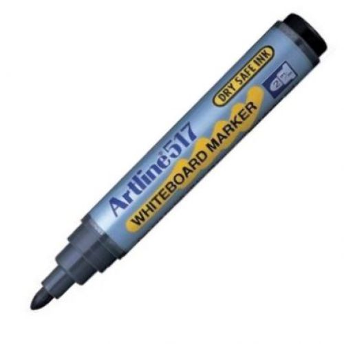 Artline 517 Dry Wipe Marker Bullet Black Bx12