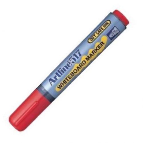 Artline 517 Dry Wipe Marker Bullet Red Bx12