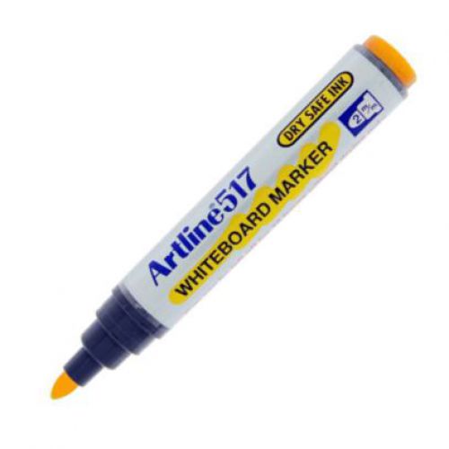 Artline 517 Dry Wipe Marker Bullet Orange Bx12