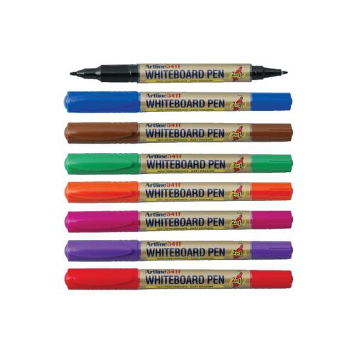 Artline 541T Whiteboard Pen Twin Tip Assorted 8