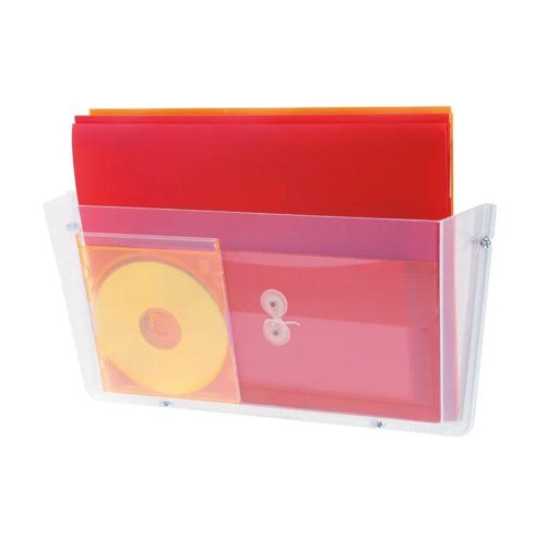 Deflecto Wall Mountable Literature Display A4 Clear