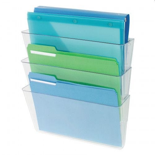 Deflecto A4 Literature Holder Landscape Stackable Pk3