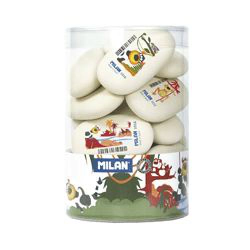 Milan Eraser Soft White 69mm Oval Bx16