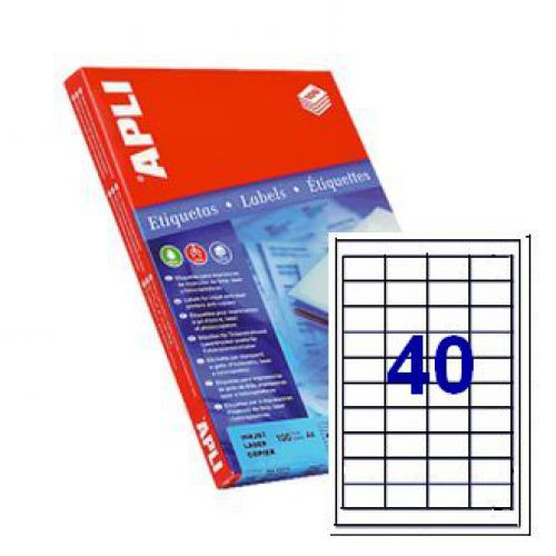 Apli 1286 Laser/Copier Labels 40up