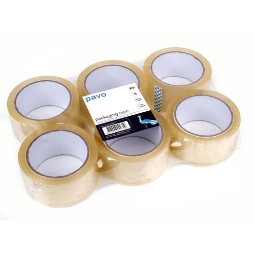 Adhesive Tape PP Clear 50mm x 66m Pk6