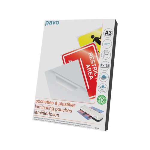 Pavo Lam Pouch Matt A3 250mic Bx100