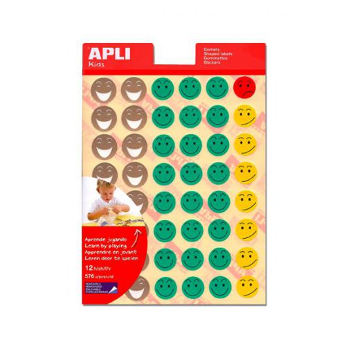 Apli Mr.Smiley Reward Stickers, 576 stickers