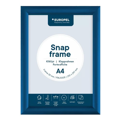 Snap Frame Standard 25mm Au A4 Blue