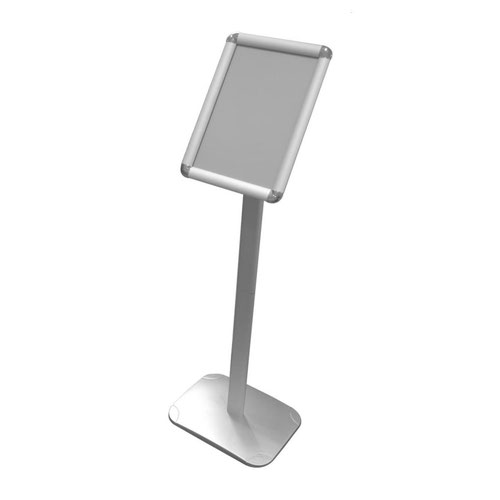 Silver A4 Lobby Stand Fixed height 1.2m