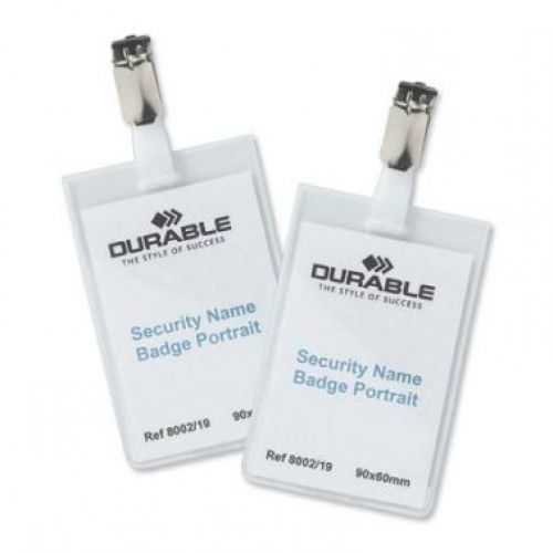 Name Badge Security 90x60mm Bx25