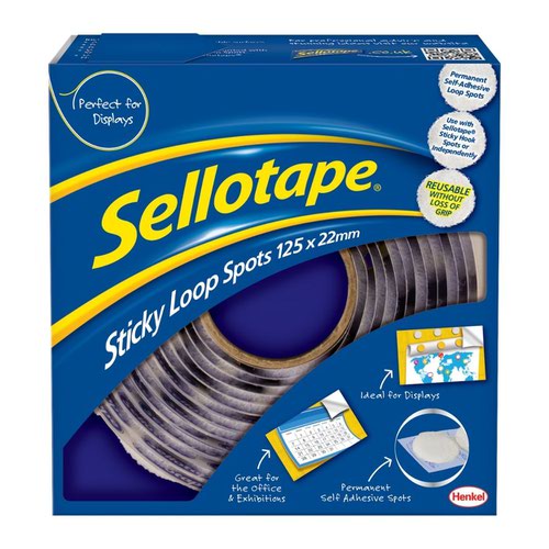 Sello Sticky Velcro Loop Spots 22mm 125