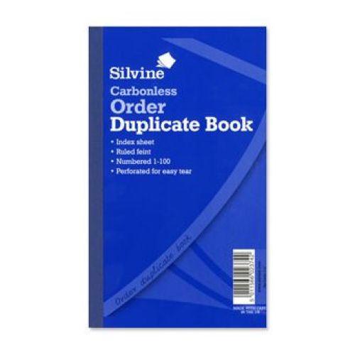 Silvine Carbonless Duplicate Order Book 1-100 8x5 Code 710