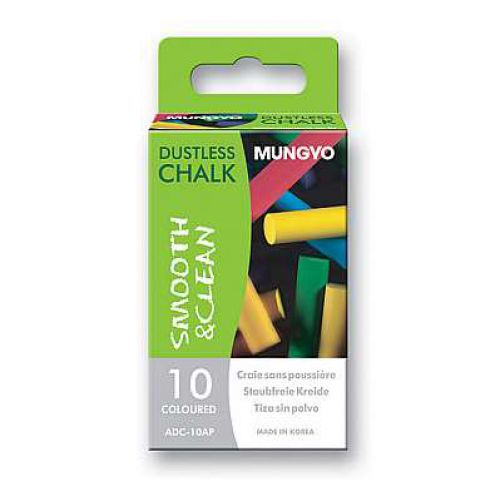 Mungyo Dustless Coloured Chalk Pack12
