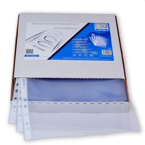 Plastic Pkts GL A4 50m Grn strip Bx100
