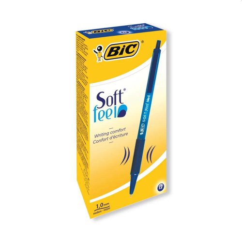 Bic SoftFeel Clic Retractable Ballpen Bu Bx12