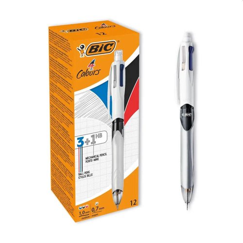 Bic 4 Colour Pen and Mech pencil Bx12