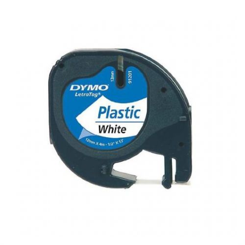 Dymo LetraTag Tape 12mm Plastic White