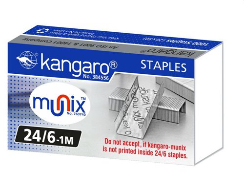 Kangaro Staples 24/6 box 1000 Pk20