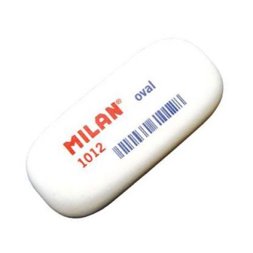 Milan Eraser White 62mm Oval Bx12