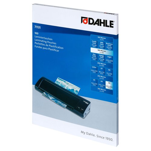 Dahle A3 Laminating Pouches 160m Bx100