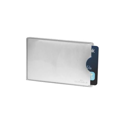 Durable Credit Card Sleeve RFID Secure Silver Pack 10