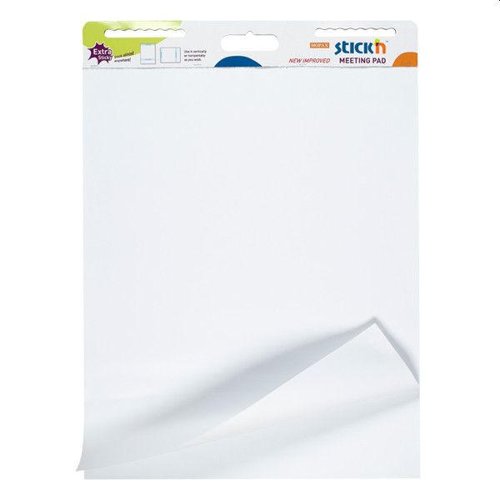 Stickn Self Adh flipchart pad 63x79cm 30sht Pk2