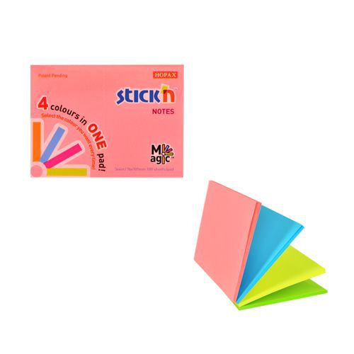 Neon 4 Colour Pad 76x101mm Pk12