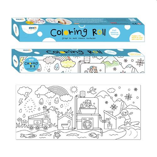 Stickn Colouring Roll 31.5cm x3.55m Bx36 - 468-29013