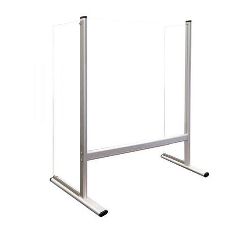 Tabletop Acrylic Glass divider with Side Panel 65x60cm