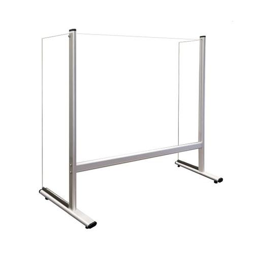 Tabletop Acrylic Glass divider with Side Panel 100x65cm