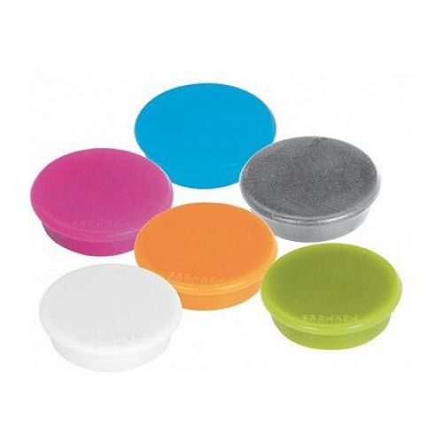 Magnet round 32mm Assorted Fun Colours Pk10