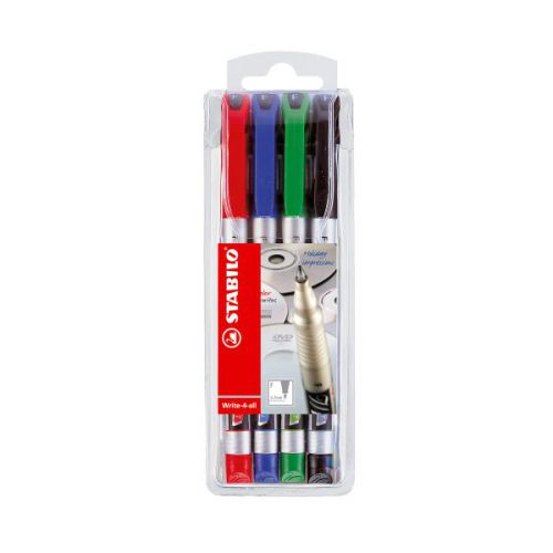 Stabilo, Write-4-All Permanent Pen Wallet, Fine asstd